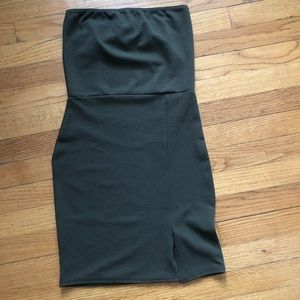Olive green bodycon dress